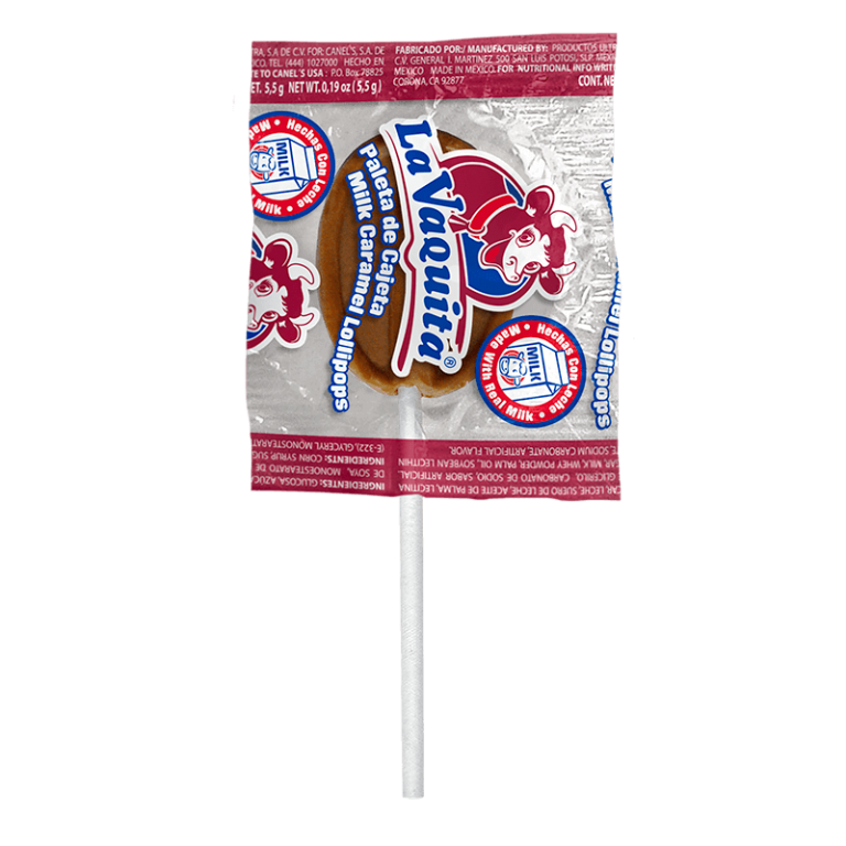 “La Vaquita” 5.5 Gr Large Milk Lollipop,Stip – Canel's